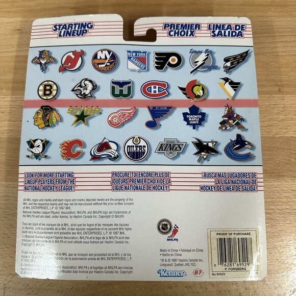 1997 Peter Forsberg NHL Hockey Kenner Starting Lineup- Colorado Avalanche Sealed - Picture 2 of 4